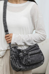 Adjustable Strap Denim Crossbody Bag - V.I.P Digital Presence