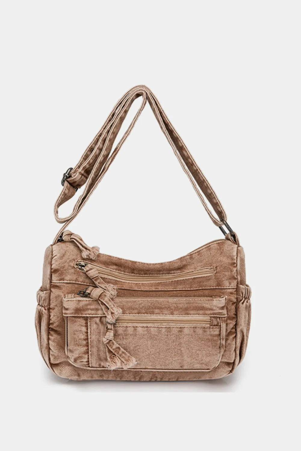 Adjustable Strap Denim Crossbody Bag - V.I.P Digital Presence