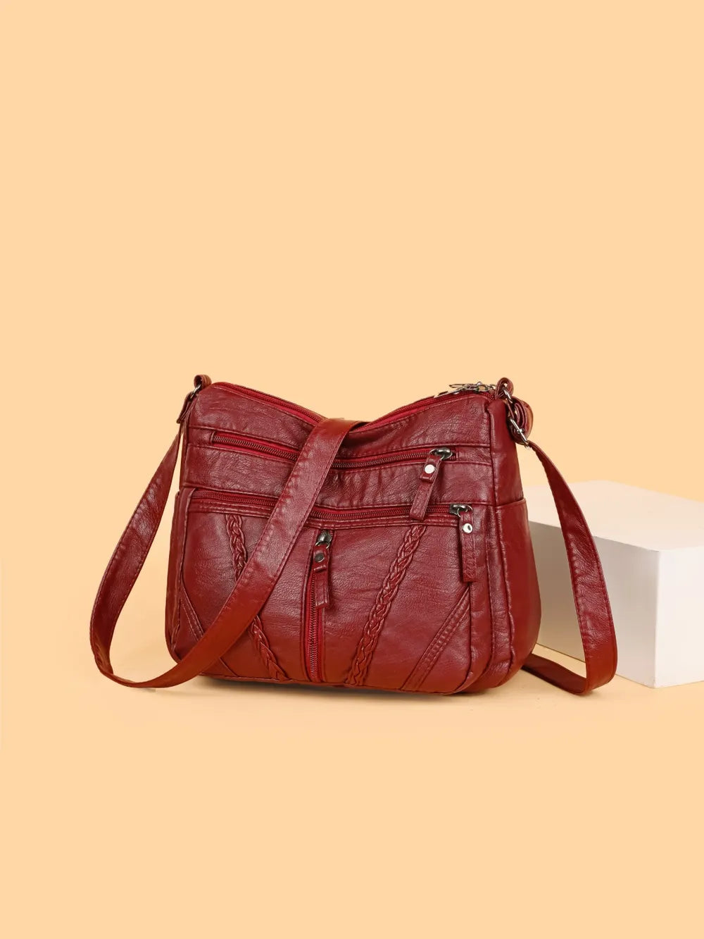 Adjustable Strap PU Leather Shoulder Bag - V.I.P Digital Presence