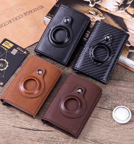 Airtag Location Tracker Leather Card Holder Simple Creative Business Multi-Function Wallet Wallet Card Holder X- 81 - V.I.P Digital Presence
