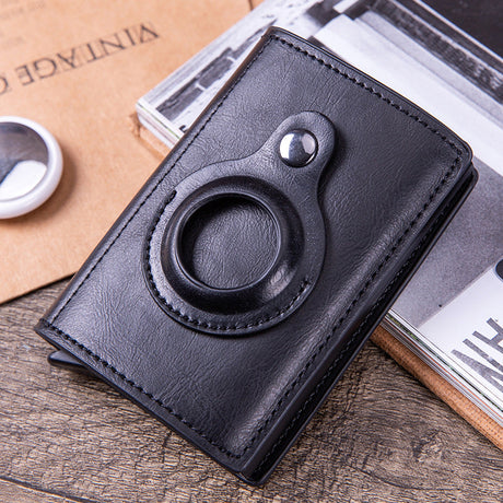 Airtag Location Tracker Leather Card Holder Simple Creative Business Multi-Function Wallet Wallet Card Holder X- 81 - V.I.P Digital Presence