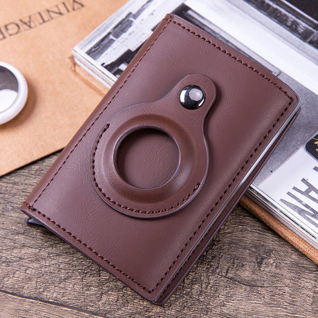 Airtag Location Tracker Leather Card Holder Simple Creative Business Multi-Function Wallet Wallet Card Holder X- 81 - V.I.P Digital Presence