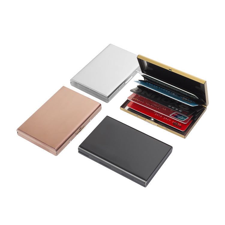 Aluminum Alloy Anti-Degaussing Credit Card Holder Black Stainless Steel Bank Card Holder Metal Card Holder RFID - V.I.P Digital Presence