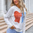 Angel Wings Bow Round Neck Dropped Shoulder Sweater - V.I.P Digital Presence