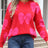 Angel Wings Bow Round Neck Dropped Shoulder Sweater - V.I.P Digital Presence