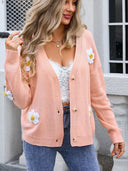 Angel Wings Crochet Flower Button Up Cardigan - V.I.P Digital Presence