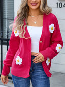 Angel Wings Crochet Flower Button Up Cardigan - V.I.P Digital Presence
