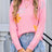 Angel Wings Flower Round Neck Dropped Shoulder Sweater - V.I.P Digital Presence