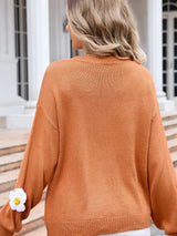 Angel Wings Flower Round Neck Long Sleeve Sweater - V.I.P Digital Presence