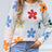 Angel Wings Flower Round Neck Long Sleeve Sweater - V.I.P Digital Presence