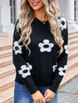 Angel Wings Flower Round Neck Long Sleeve Sweater - V.I.P Digital Presence