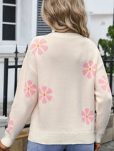 Angel Wings Round Neck Long Sleeve Sweater - V.I.P Digital Presence