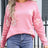 Angel Wings Round Neck Long Sleeve Sweater - V.I.P Digital Presence