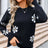 Angel Wings Round Neck Long Sleeve Sweater - V.I.P Digital Presence