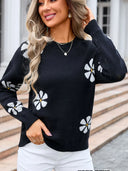 Angel Wings Round Neck Long Sleeve Sweater - V.I.P Digital Presence