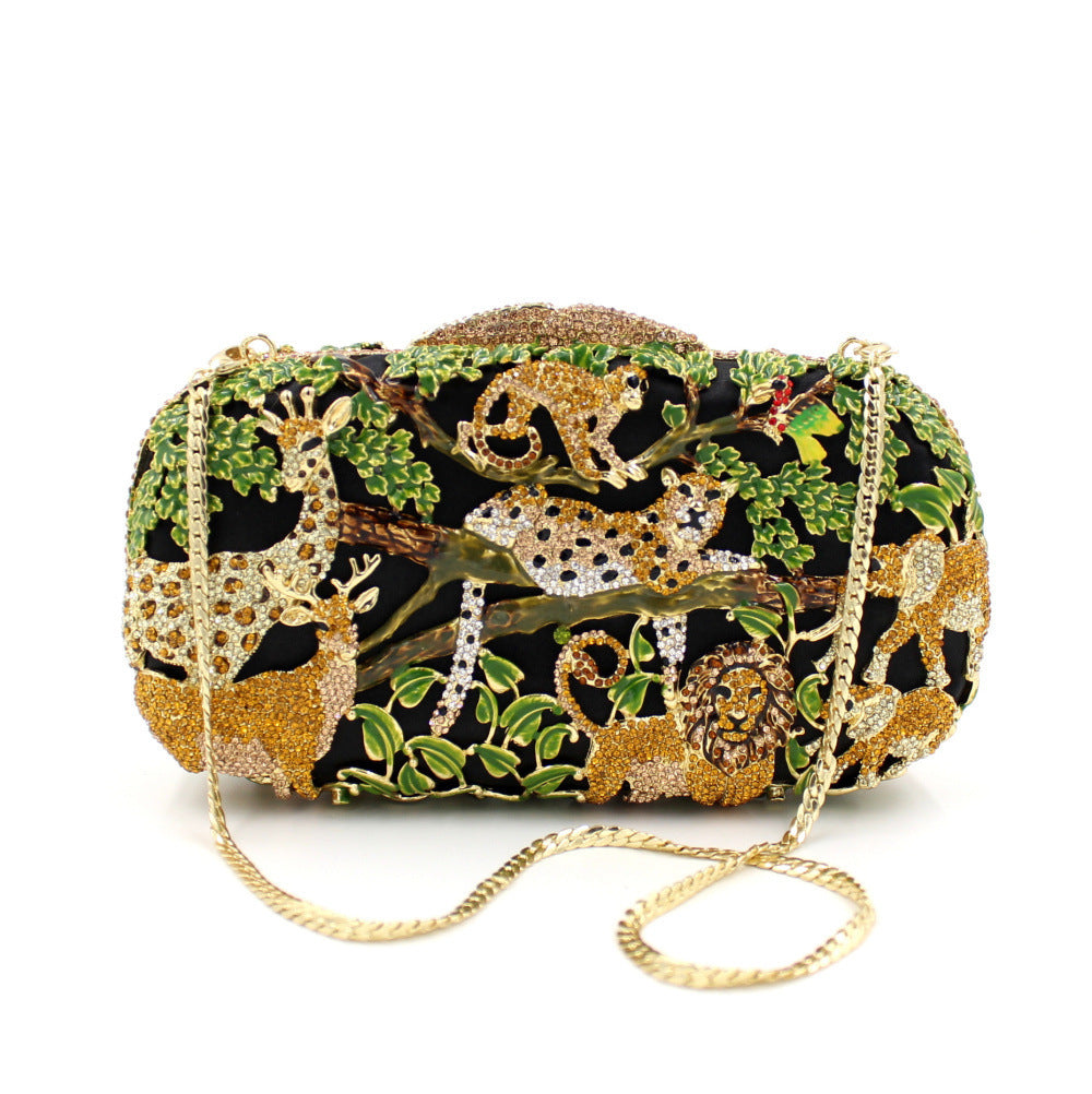 Animal Forest Package, Hollow Metal Crystal Banquet Package, Drip Oil Inlaid Diamond Handbag - V.I.P Digital Presence