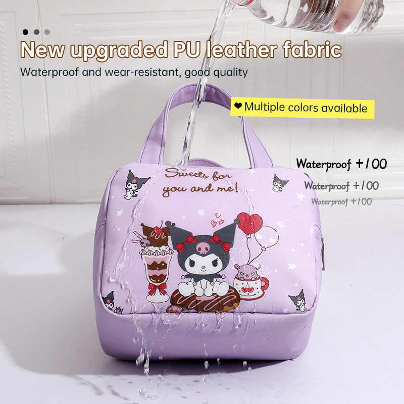Anime MINISO Ins Thermal Insulation Children Portable Bag Cute Kuromi Storage Lunch Bag Gifts for Girls - V.I.P Digital Presence