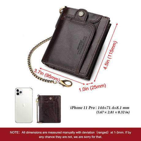 Anti-Magnetic Men's Wallet Leather Zipper Wallet Large Capacity Multi-Card Coin Pocket - V.I.P Digital Presence