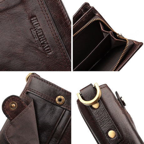 Anti-Magnetic Men's Wallet Leather Zipper Wallet Large Capacity Multi-Card Coin Pocket - V.I.P Digital Presence