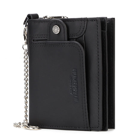 Anti-Magnetic Men's Wallet Leather Zipper Wallet Large Capacity Multi-Card Coin Pocket - V.I.P Digital Presence