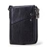 Anti-Theft Brush RFID Genuine Leather Men's Wallet Multifunctional Double Zipper Vertical Wallet Fashion Casual Coin Purse - V.I.P Digital Presence