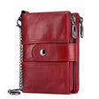 Anti-Theft Brush Wallet Leather Bag Multi-Function Buckle Zipper Retro Crazy Horse Cowhide Men's Bag Casual Coin Purse - V.I.P Digital Presence