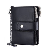 Anti-Theft Brush Wallet Leather Bag Multi-Function Buckle Zipper Retro Crazy Horse Cowhide Men's Bag Casual Coin Purse - V.I.P Digital Presence
