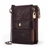 Anti-Theft Brush Wallet Leather Bag Multi-Function Buckle Zipper Retro Crazy Horse Cowhide Men's Bag Casual Coin Purse - V.I.P Digital Presence