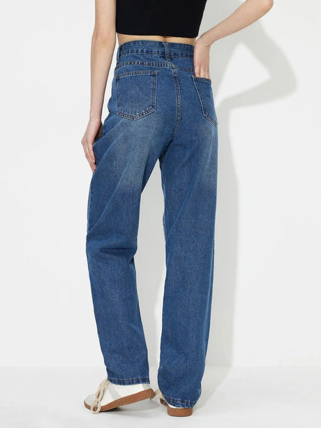 Asymmetric Waist Jeans with Pockets - V.I.P Digital Presence