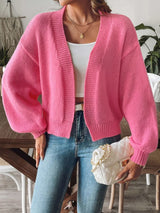 Autumn and winter lantern sleeve simple casual sweater jacket - V.I.P Digital Presence