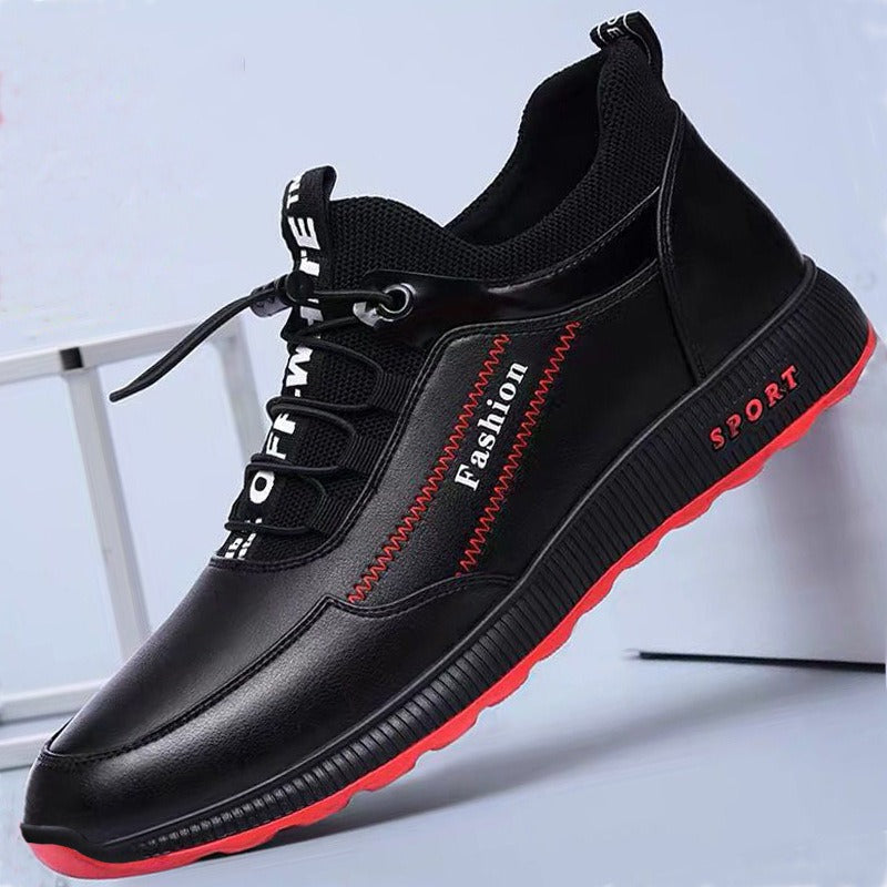 Autumn and winter men's trendy shoes, casual single shoes, men's running sports shoes, new breathable leather shoes - V.I.P Digital Presence