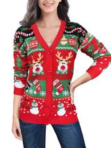 Autumn and winter new sweater jacket women's casual long sleeved Christmas sweater - V.I.P Digital Presence