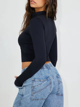 Autumn and winter stand up collar zipper cardigan sports long sleeved jacket - V.I.P Digital Presence