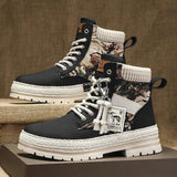 Autumn canvas high top shoes men's casual motorcycle short boots workwear boots hiking Martin boots board shoes - V.I.P Digital Presence