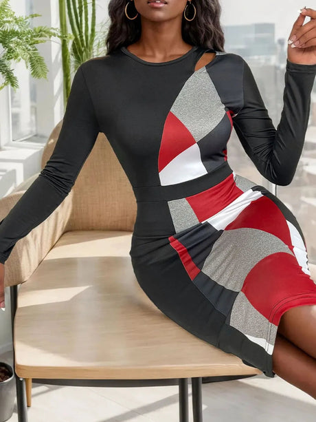Autumn slimming temperament commuting geometric figure high waisted long skirt - V.I.P Digital Presence