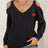 Autumn/Winter Top Deep V Sexy Off Shoulder Loose Hooded Sweater for Women - V.I.P Digital Presence