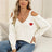 Autumn/Winter Top Deep V Sexy Off Shoulder Loose Hooded Sweater for Women - V.I.P Digital Presence