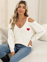 Autumn/Winter Top Deep V Sexy Off Shoulder Loose Hooded Sweater for Women - V.I.P Digital Presence