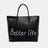 BETTER LIFE PU Leather Tote Bag - V.I.P Digital Presence