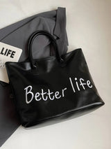 BETTER LIFE PU Leather Tote Bag - V.I.P Digital Presence