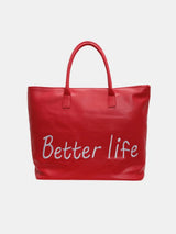 BETTER LIFE PU Leather Tote Bag - V.I.P Digital Presence