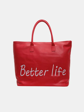 BETTER LIFE PU Leather Tote Bag - V.I.P Digital Presence