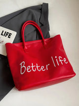 BETTER LIFE PU Leather Tote Bag - V.I.P Digital Presence
