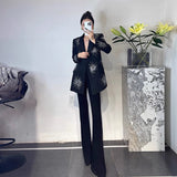 Black high-end suit jacket for women loose fitting suit for women - V.I.P Digital Presence