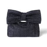Bow knot grass woven handbag small bag hand-held bag - V.I.P Digital Presence