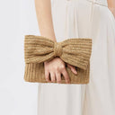 Bow knot grass woven handbag small bag hand-held bag - V.I.P Digital Presence