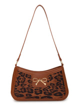 Bow Leopard PU Leather Handbag - V.I.P Digital Presence