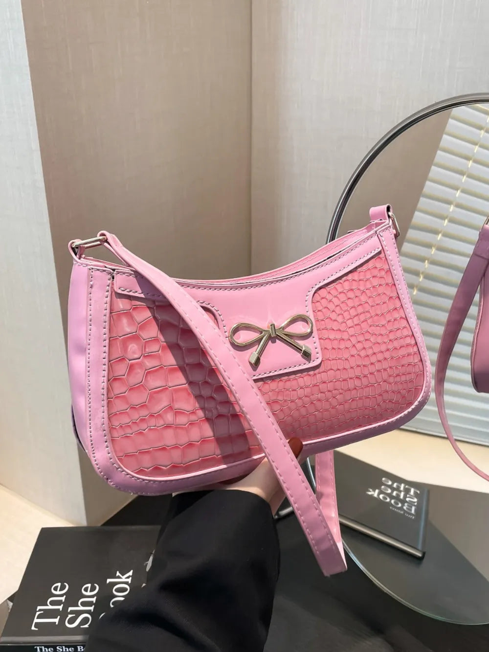 Bow PU Leather Shoulder Bag - V.I.P Digital Presence