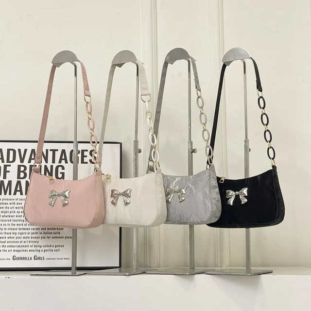 Bow PU Leather Shoulder Bag - V.I.P Digital Presence