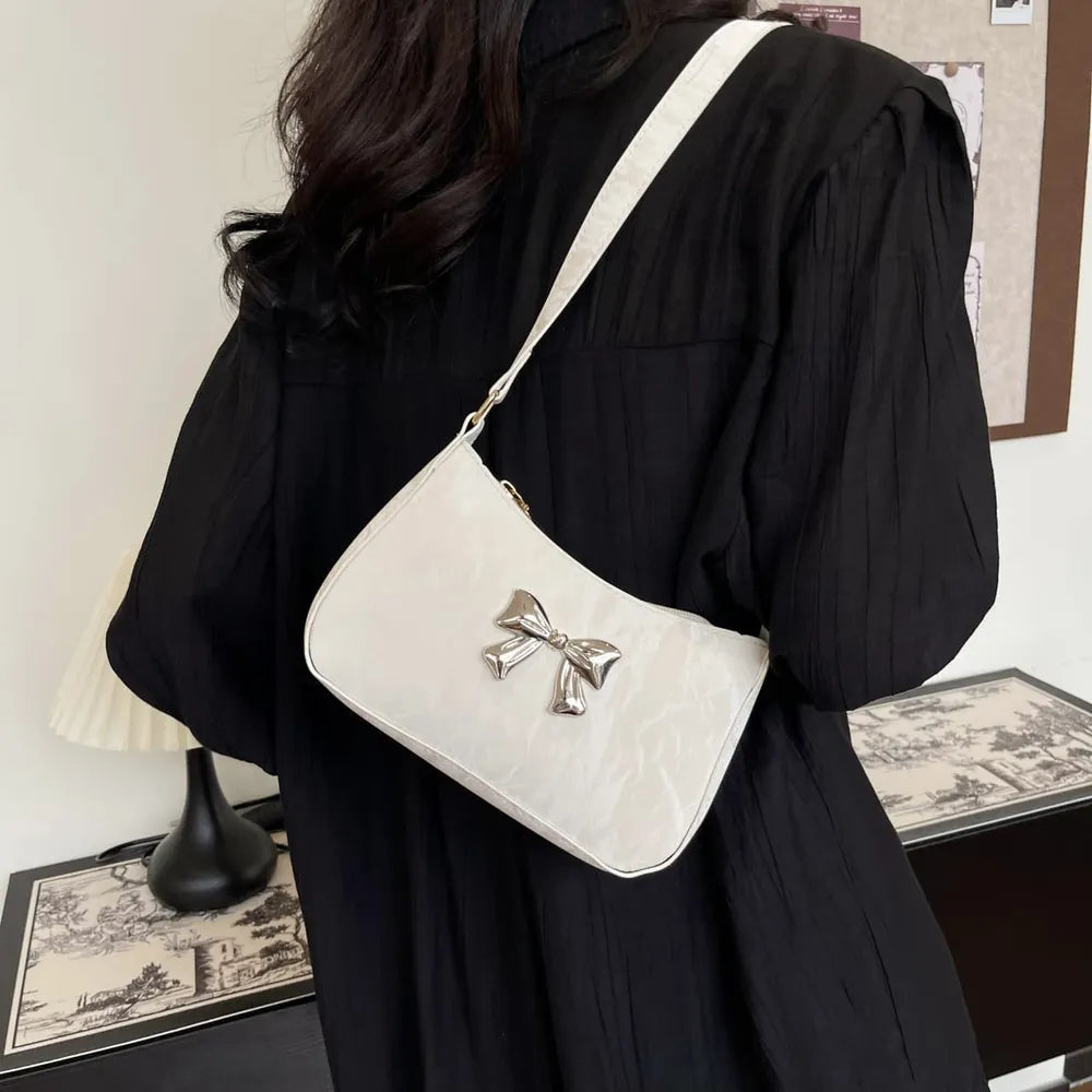 Bow PU Leather Shoulder Bag - V.I.P Digital Presence